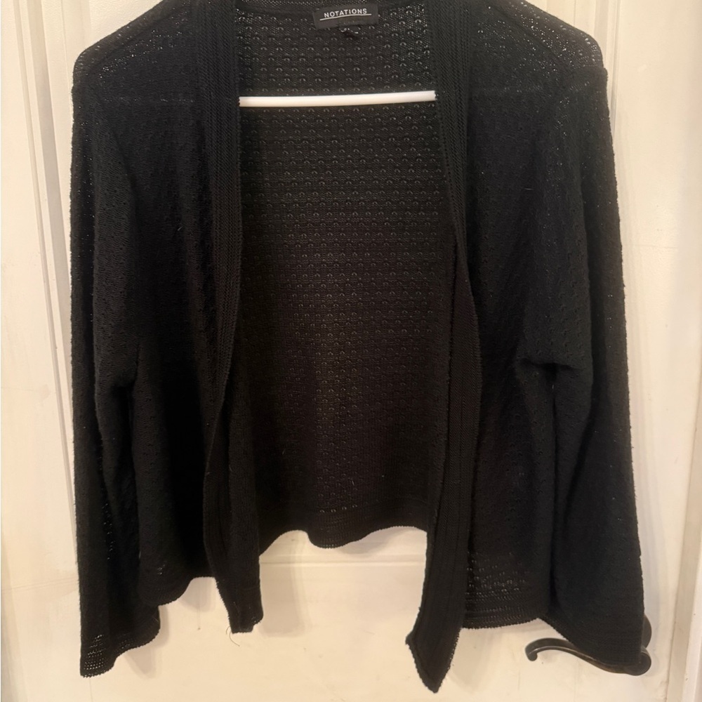 Notations Black Women's Cardigan Sweater - Picture 5 of 11